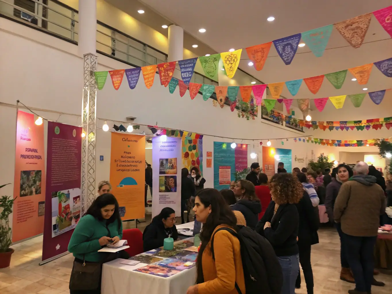 A dynamic image of a cultural event hosted by ALVA, featuring authors, readers, and community members, highlighting the organization's role in promoting cultural exchange.